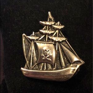 Vintage Pirate Ship Brooch
